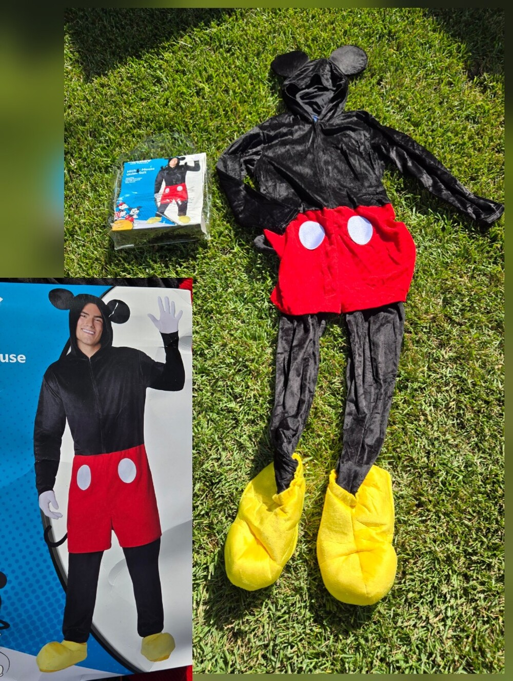 Spirit Halloween Disney Adult Mickey Mouse Union Suit Mickey Costume size S/M